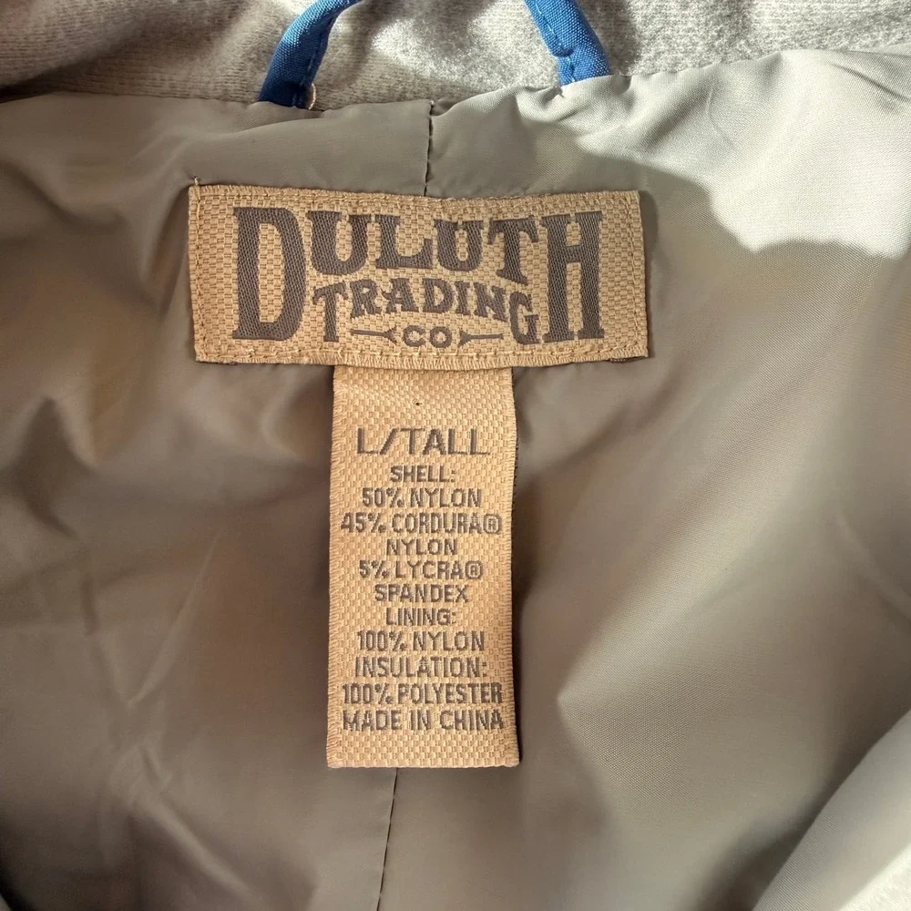 Duluth Trading Co Men's Blue Insulated Snow Jacket Size L Tall